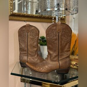 Stetson Western Cowboy/Cowgirl Leather Boots Size 8/9.5